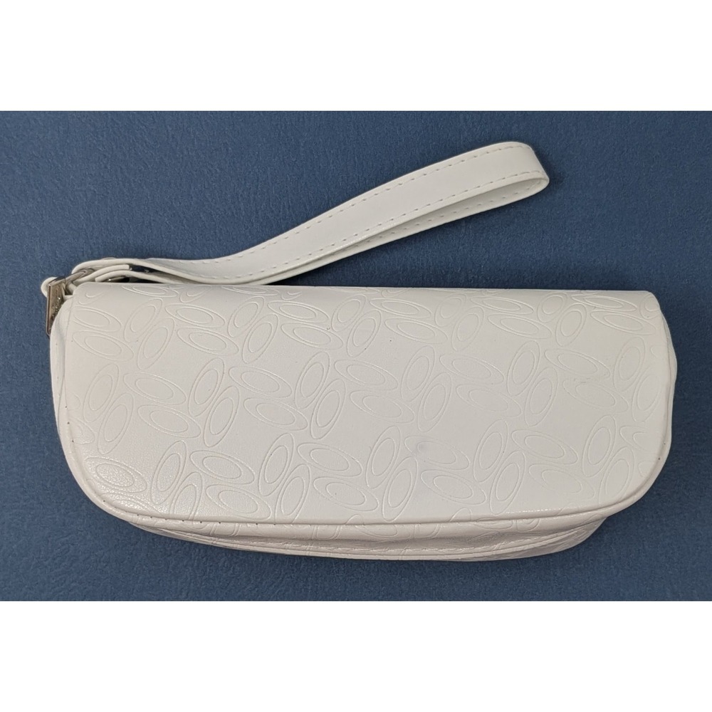 Oakley White Eyeglasses Sunglasses Soft Wristlet Embosses w/ Cleaning Bag